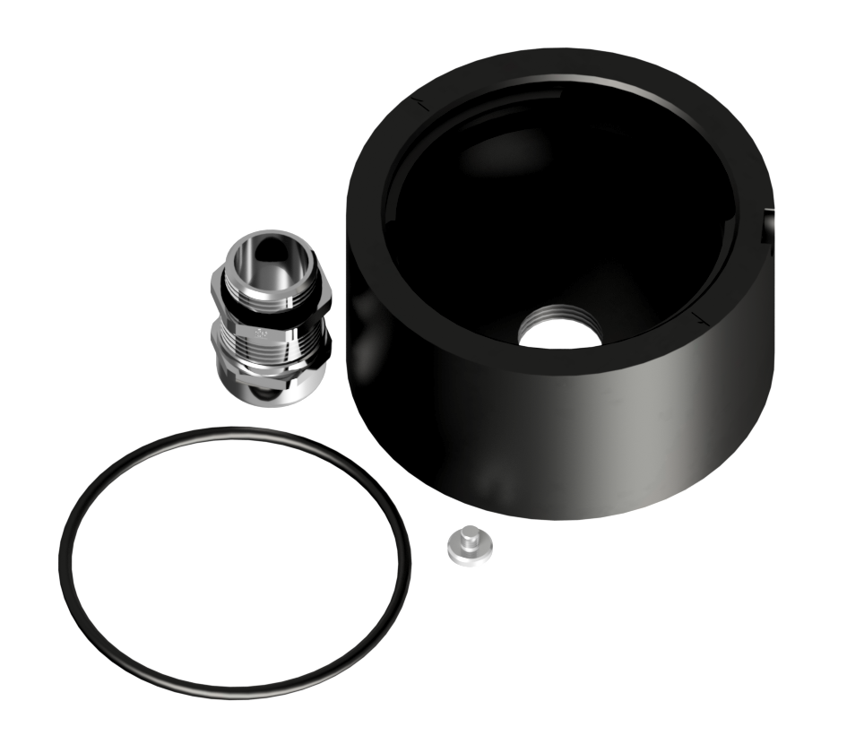 PRO K-lock Base, aluminium, 1 Cable down - Black PRO K-lock Base, aluminium, 1 Cable down - Black